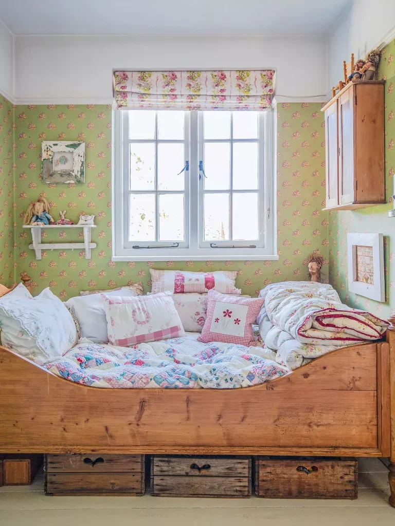 Full of handmade quilts and vintage finds, this home offers the warmest welcome