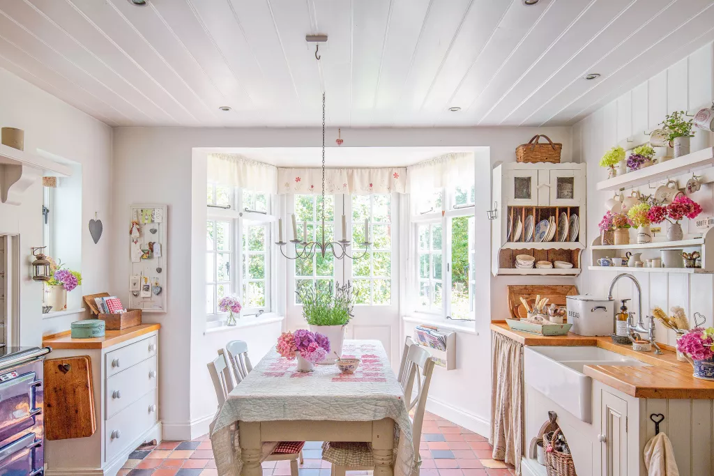 Full of handmade quilts and vintage finds, this home offers the warmest welcome